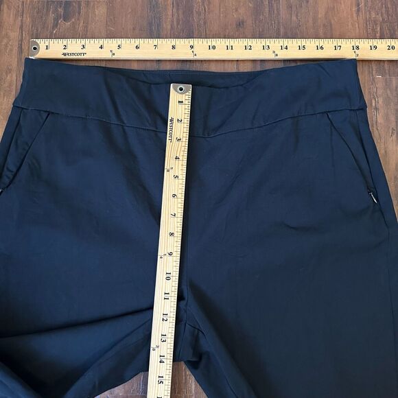 SOFT SURROUNDINGS Flat Front Slim Fit Pull-On Pants Stretch in Black - Picture 10 of 12